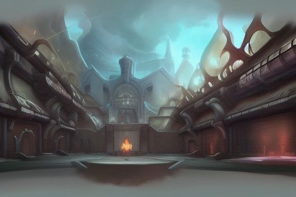 League of Legends Prison Concept Art