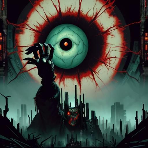 Analog Horror: Demonic Close-Up in Glitch Motion