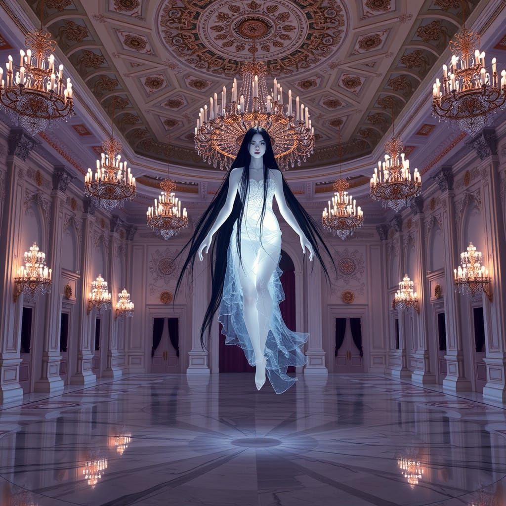 Surreal Ballroom Enchantress Radiates Ethereal Glow
