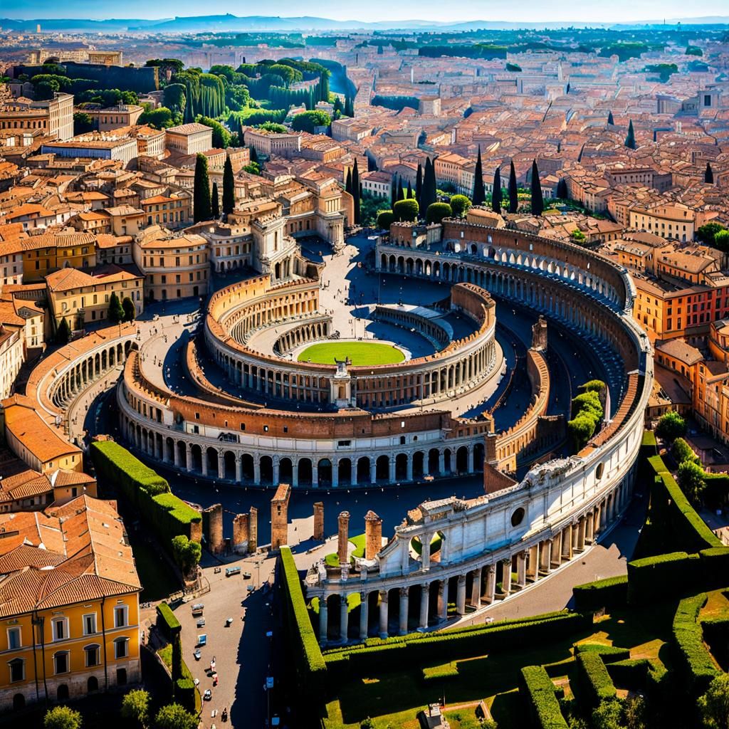 Ancient Roman Cityscape: Historic Rome, Italy