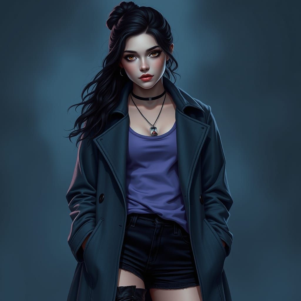 Mystical Beauty in Futuristic Style