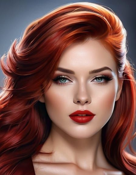 Redhead with Blue Eyes in Professional Photography