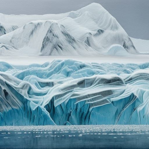 Hubbard Glacier Melts: Wet-on-Wet Watercolor Painting