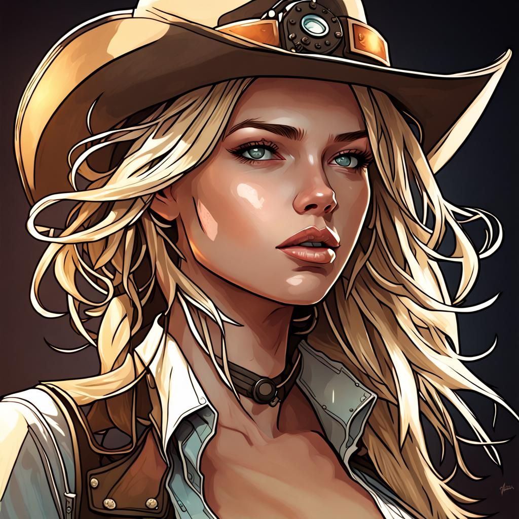 Steampunk Cowboy: Hyperdetailed Portrait in Unreal Engine 5