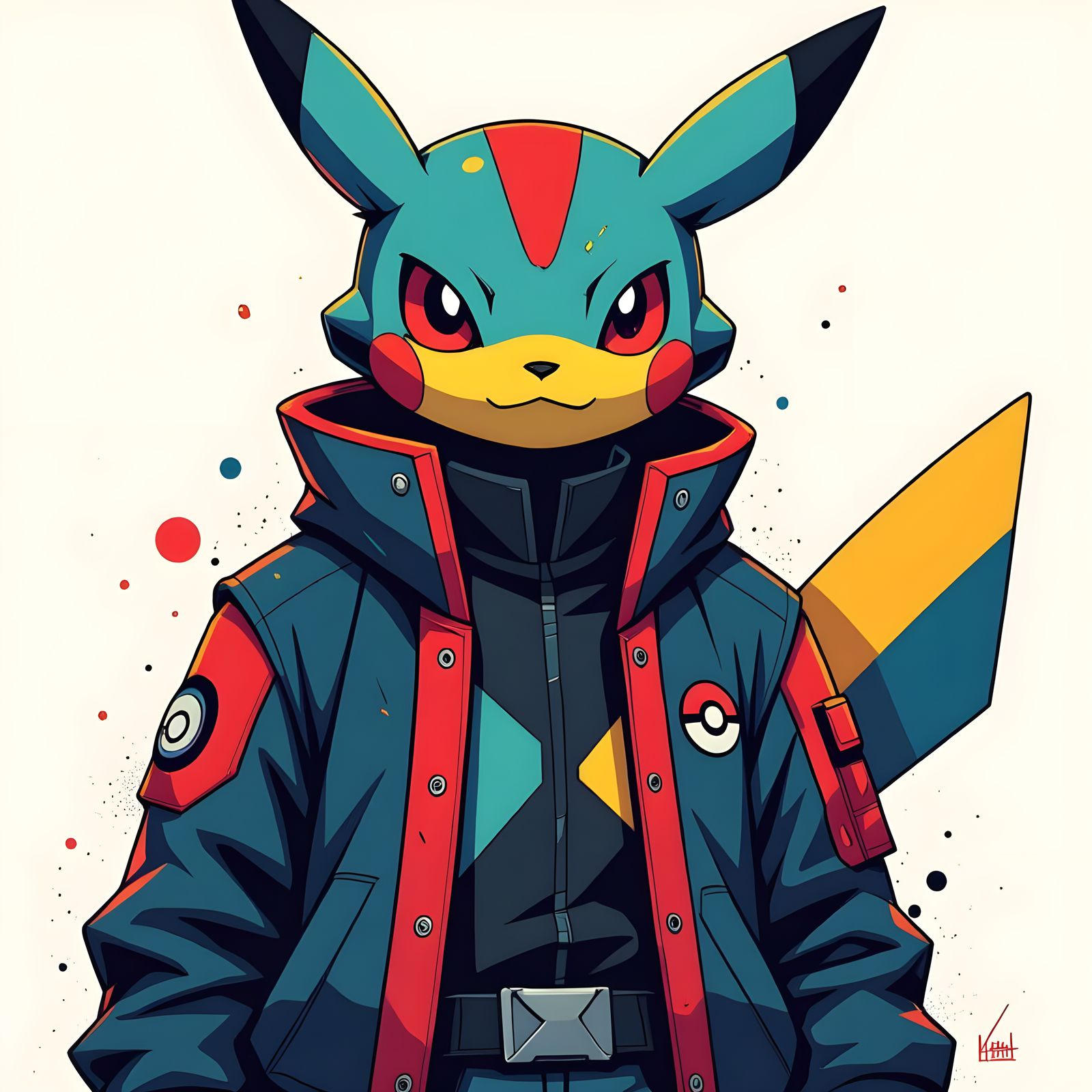 Pokemon Character in Edge Style