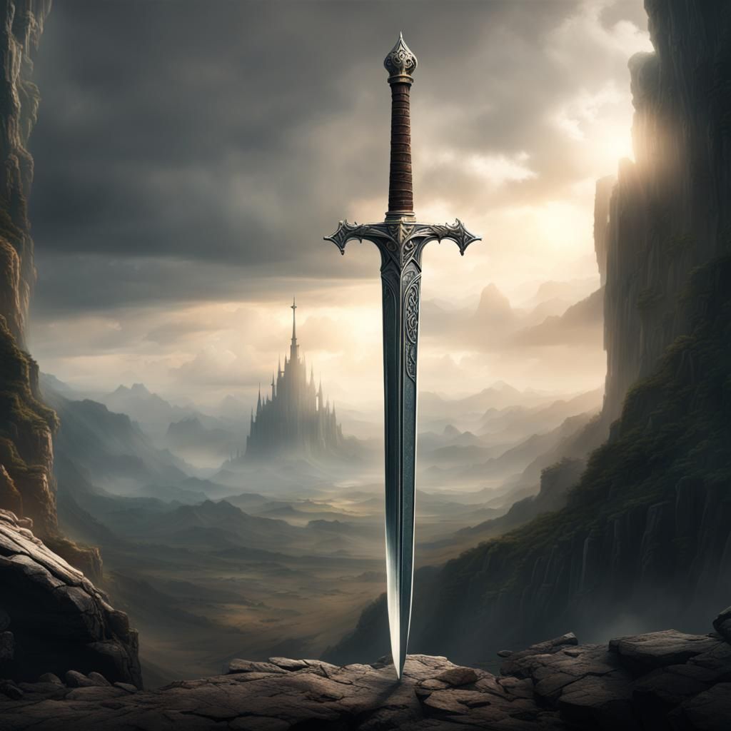 Epic Sword: Dramatic Digital Matte Painting