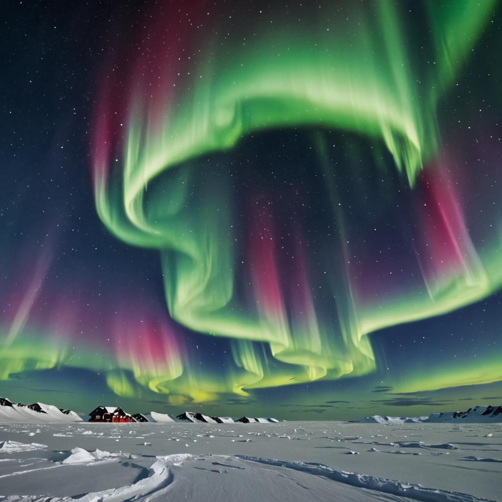 Spectacular Aurora Australis Over Antarctica