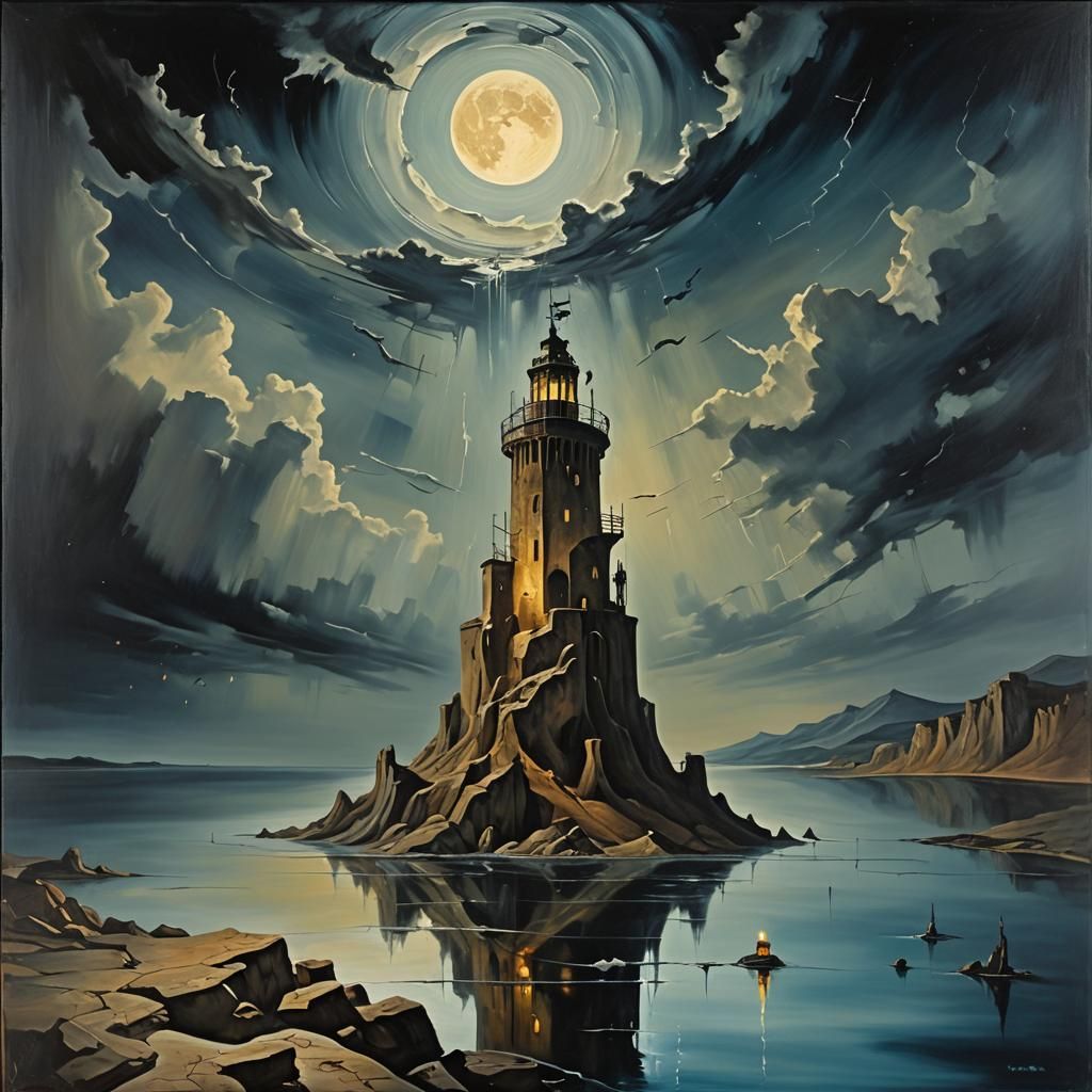 Salvador Dali Style Surrealism: Pity at Midnight