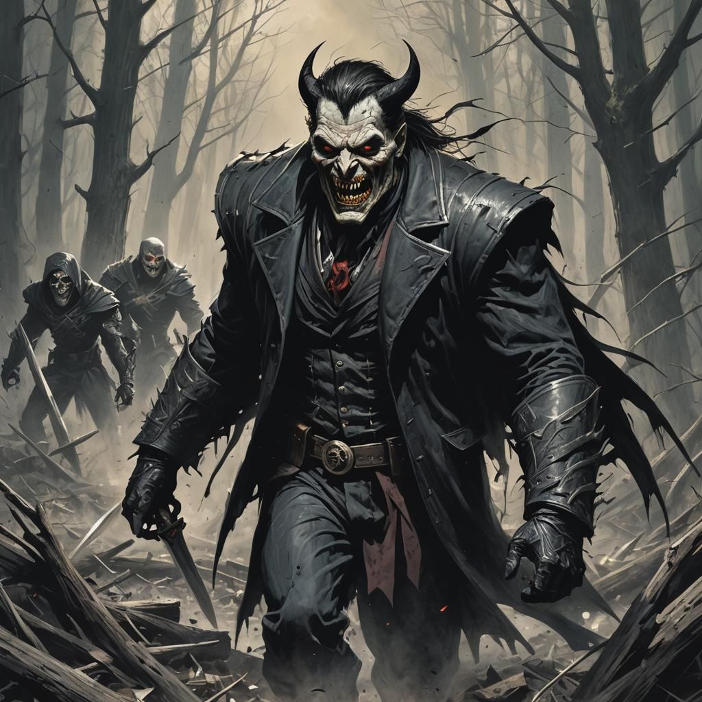 Sinister Dark Figure by Greg Rutkowski