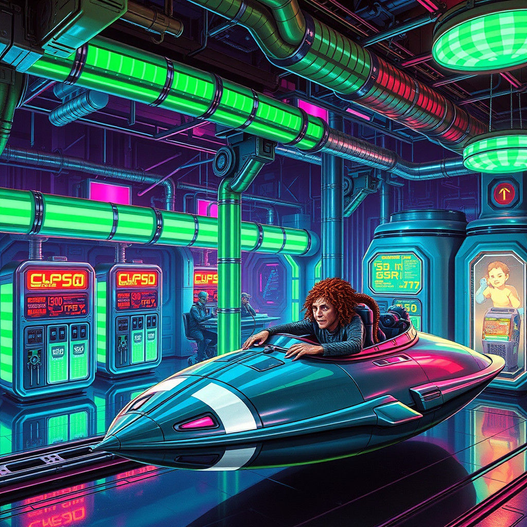 Futuristic Alien Fueling Station in Hyperrealistic Style