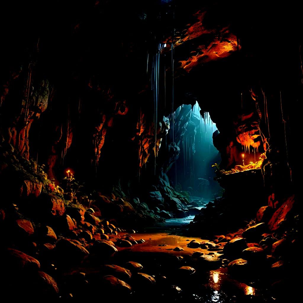 Bleak falls barrow cave.