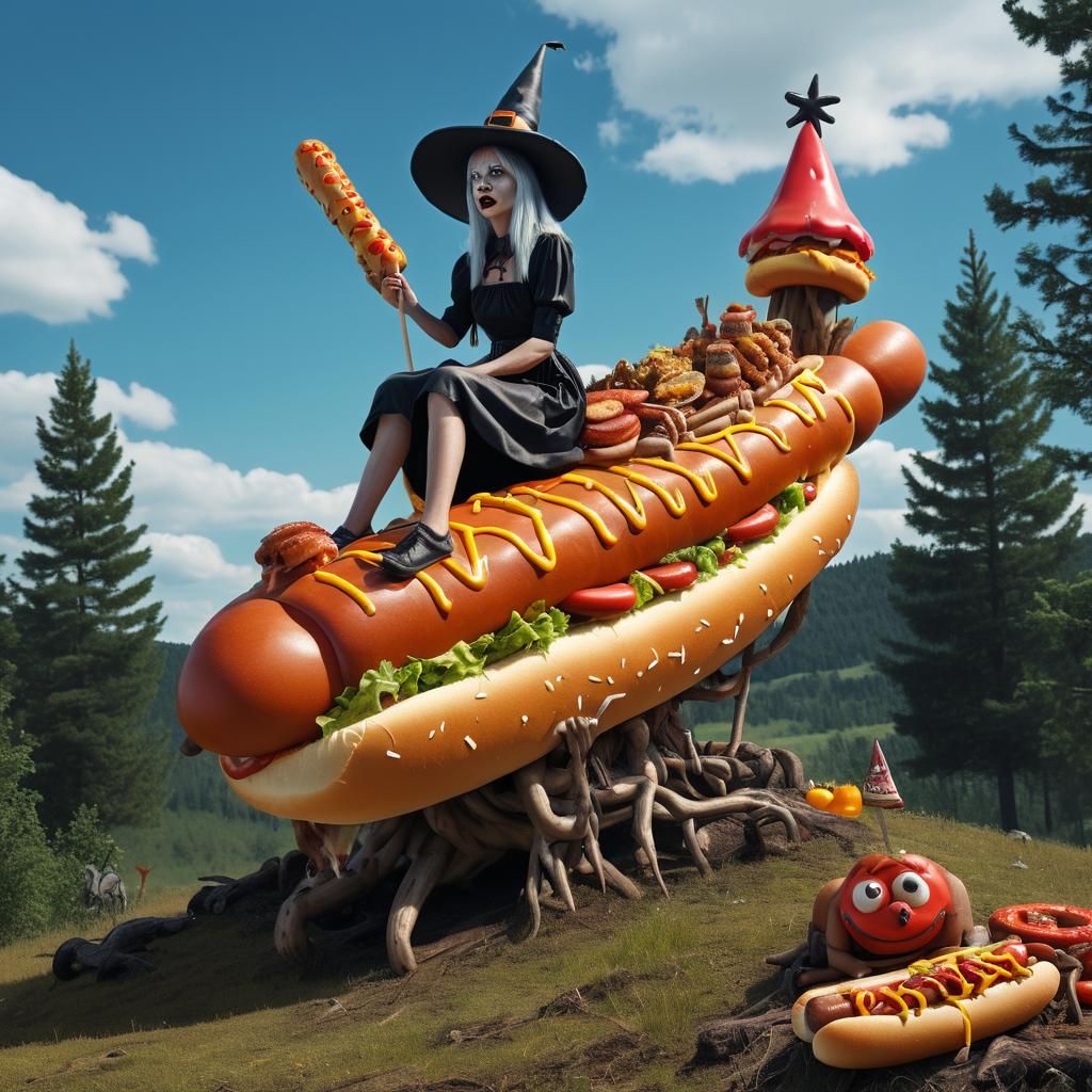 Hotdog Witch in Hotdog Hellscape