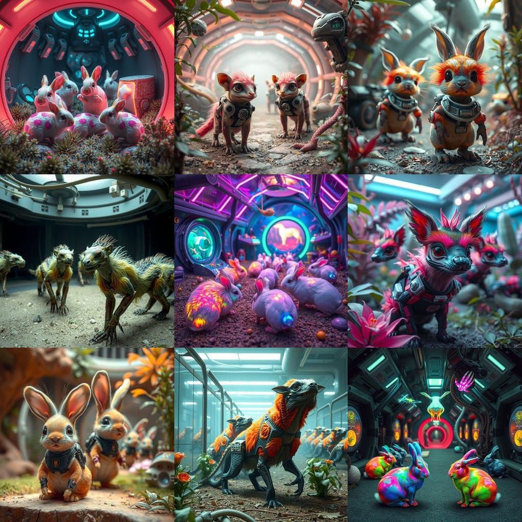 Modified Herbivores in Captivity: An AI Generated Image