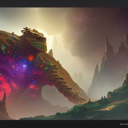 Detailed Space Monster Concept Art