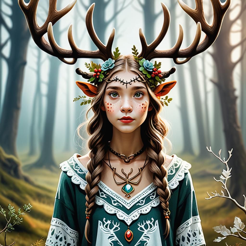 Enchanting People with Antlers: A Mythical Fusion