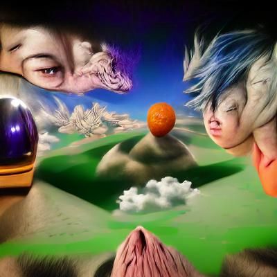 Dragon Ball Z Surreal Hyperrealistic Anime Character
