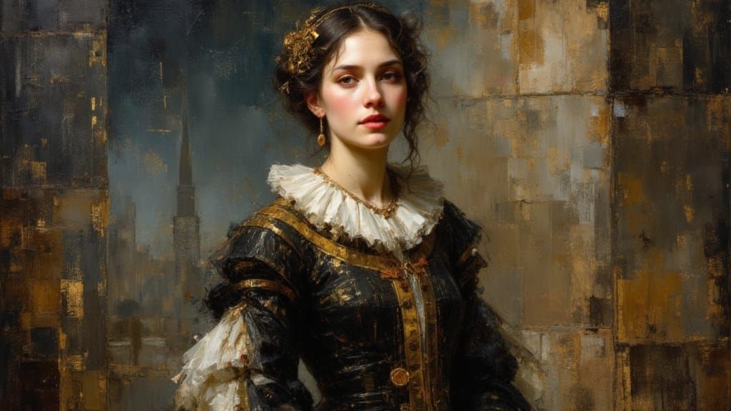 Renaissance Venetian Portrait in Tintoretto Style