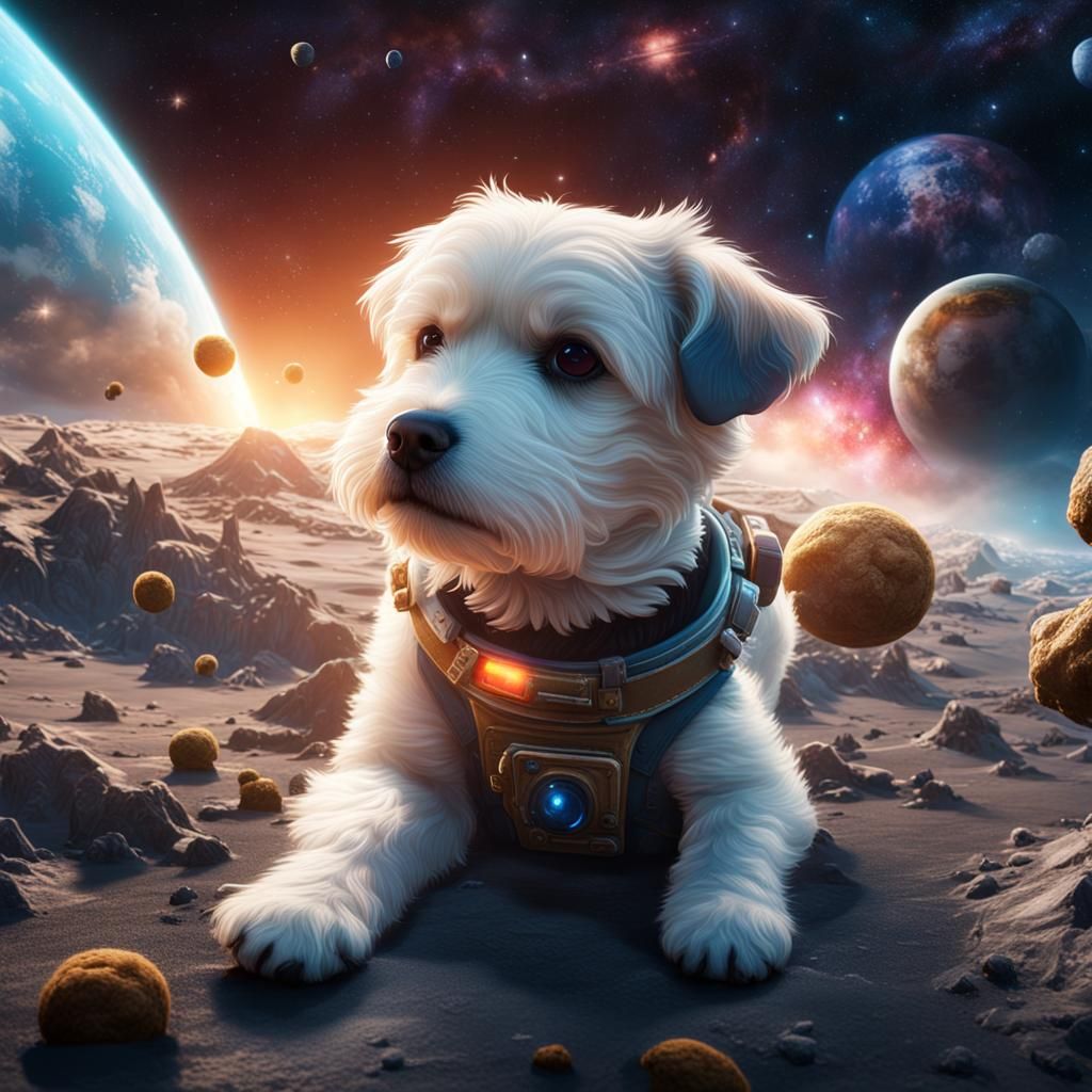 Dog Plays in Space: Fantasy Concept Art