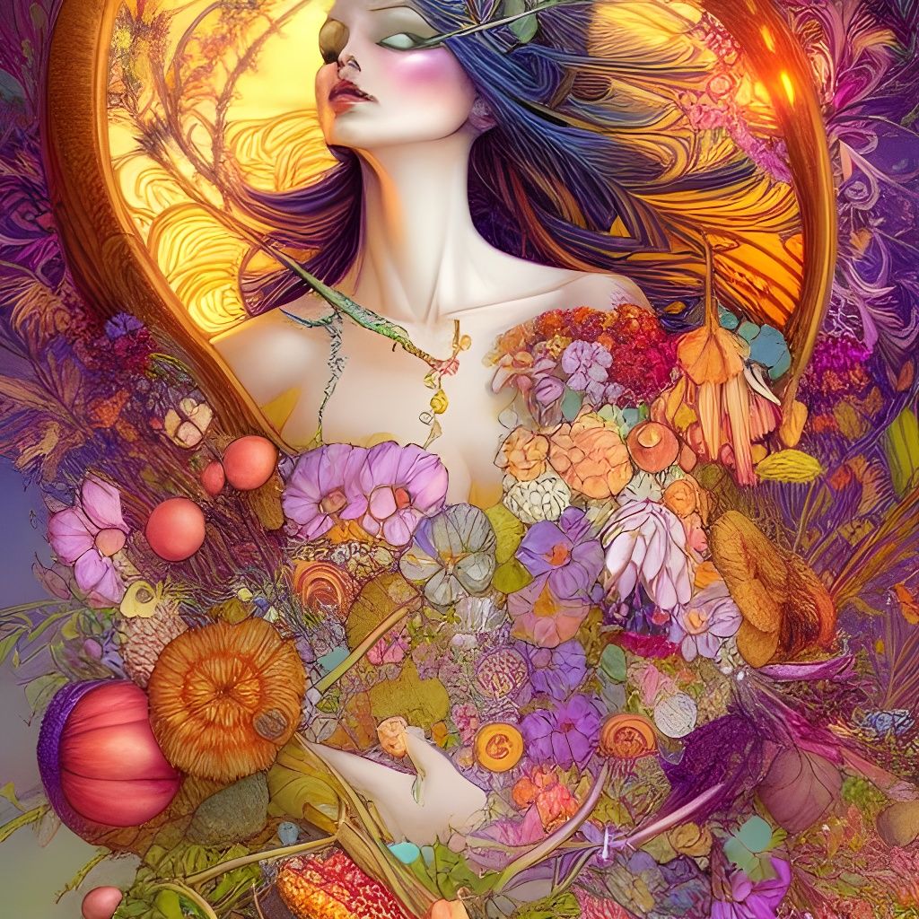 Harvest Goddess Digital Illustration