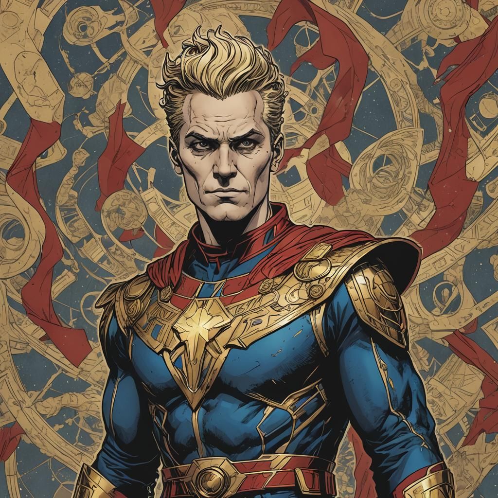 Homelander Portrait in Hyperrealistic Style