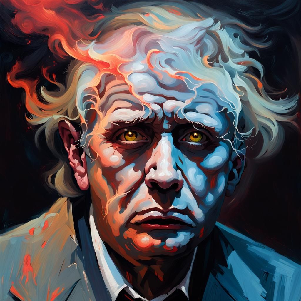 Dystopian Portrait in Goya-esque Surrealism Style