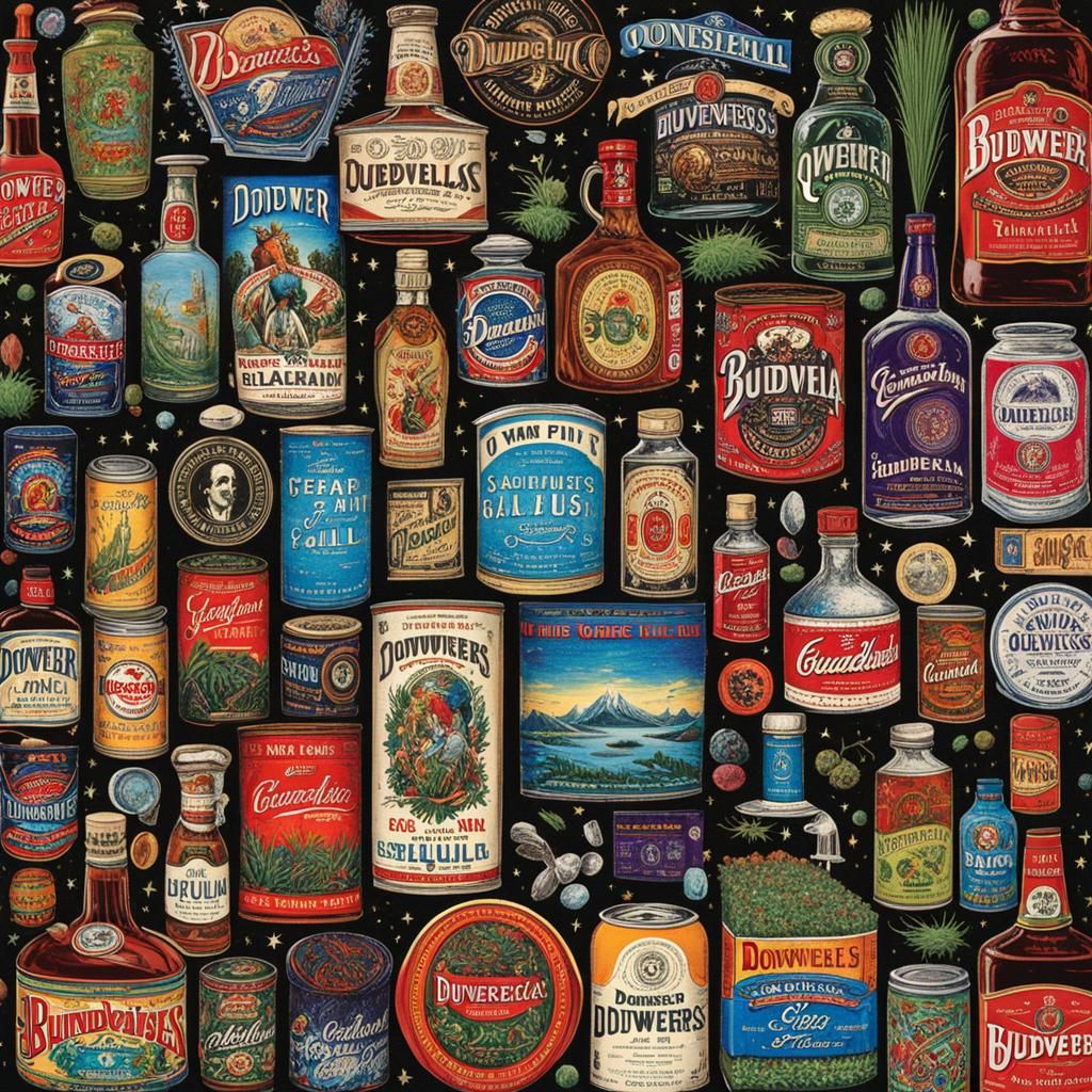 Hallucinatory Desert Trip in Psychedelic Art Style