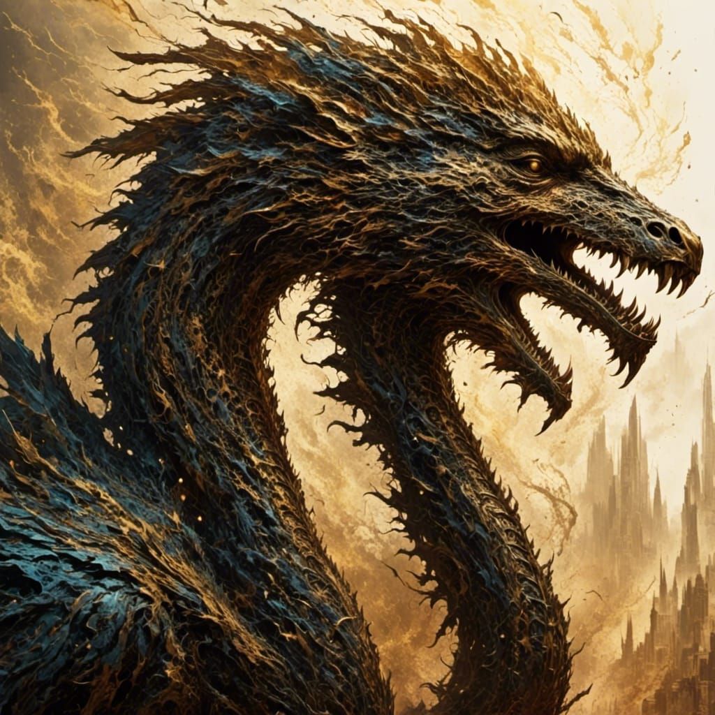 Metallic Sandstorm of Eternal Torment in Mixed Media