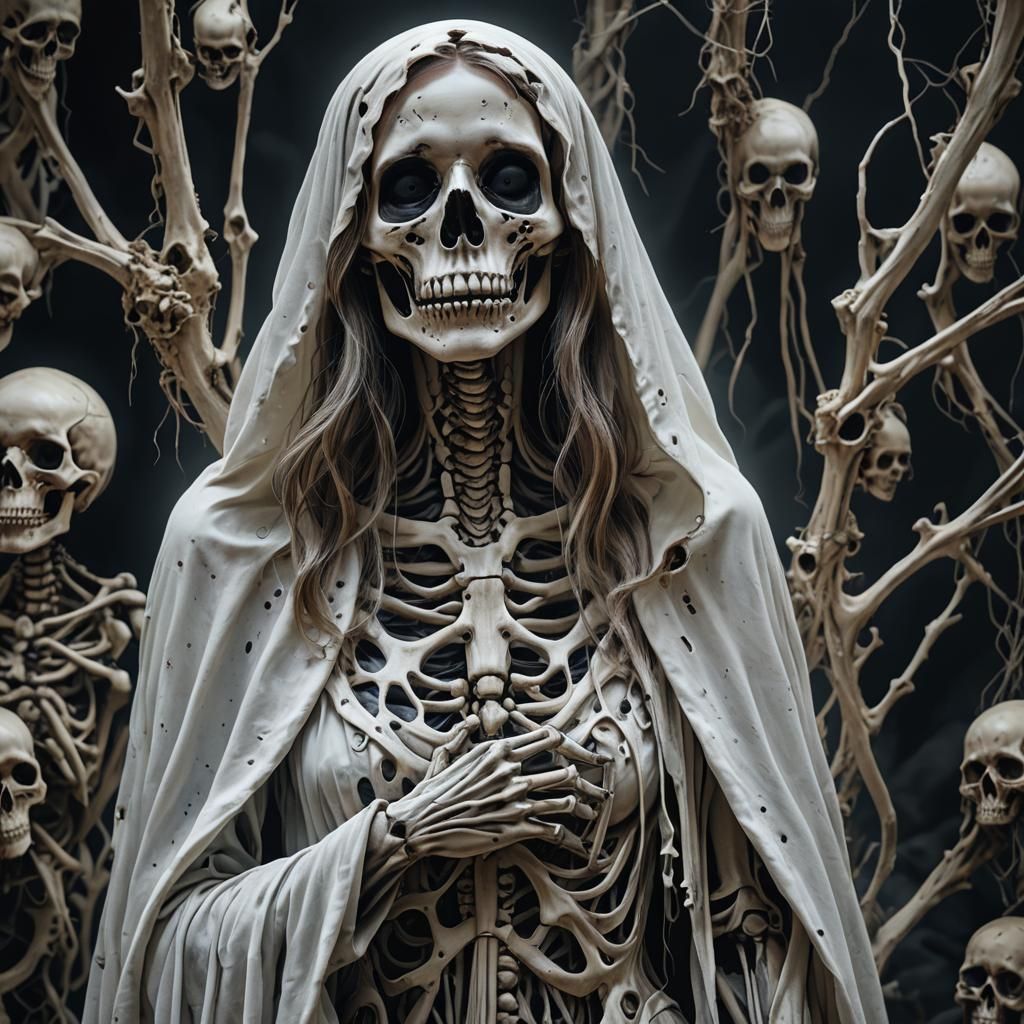 Creepy Psychedelic Ghost: A Hyperrealistic Digital Horror