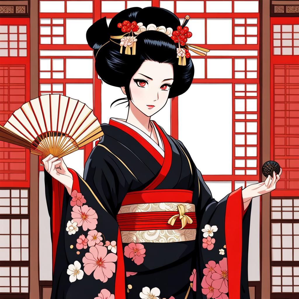 Geisha in Edo Japan: Anime Key Visual