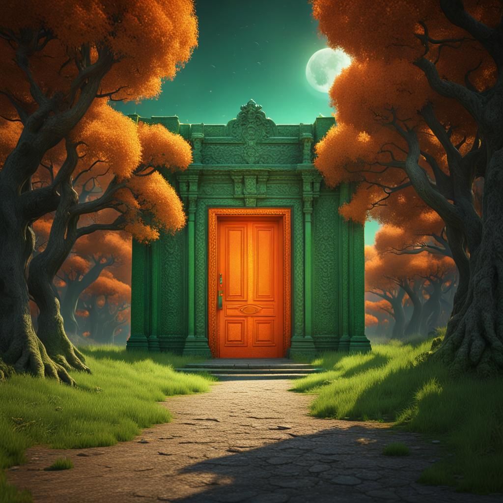 Glowing Doorway to the Sea: Fantasy Concept Art