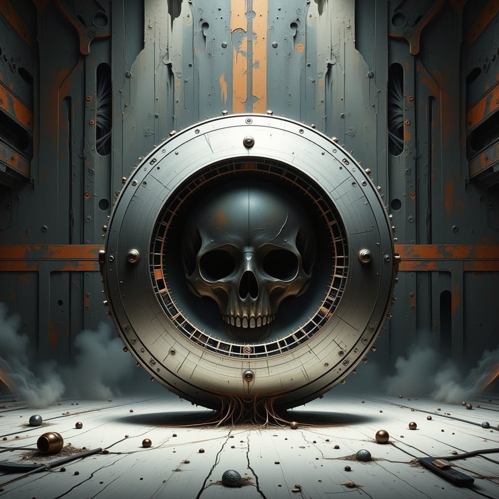 Silver Steel Watch on Metal Wall