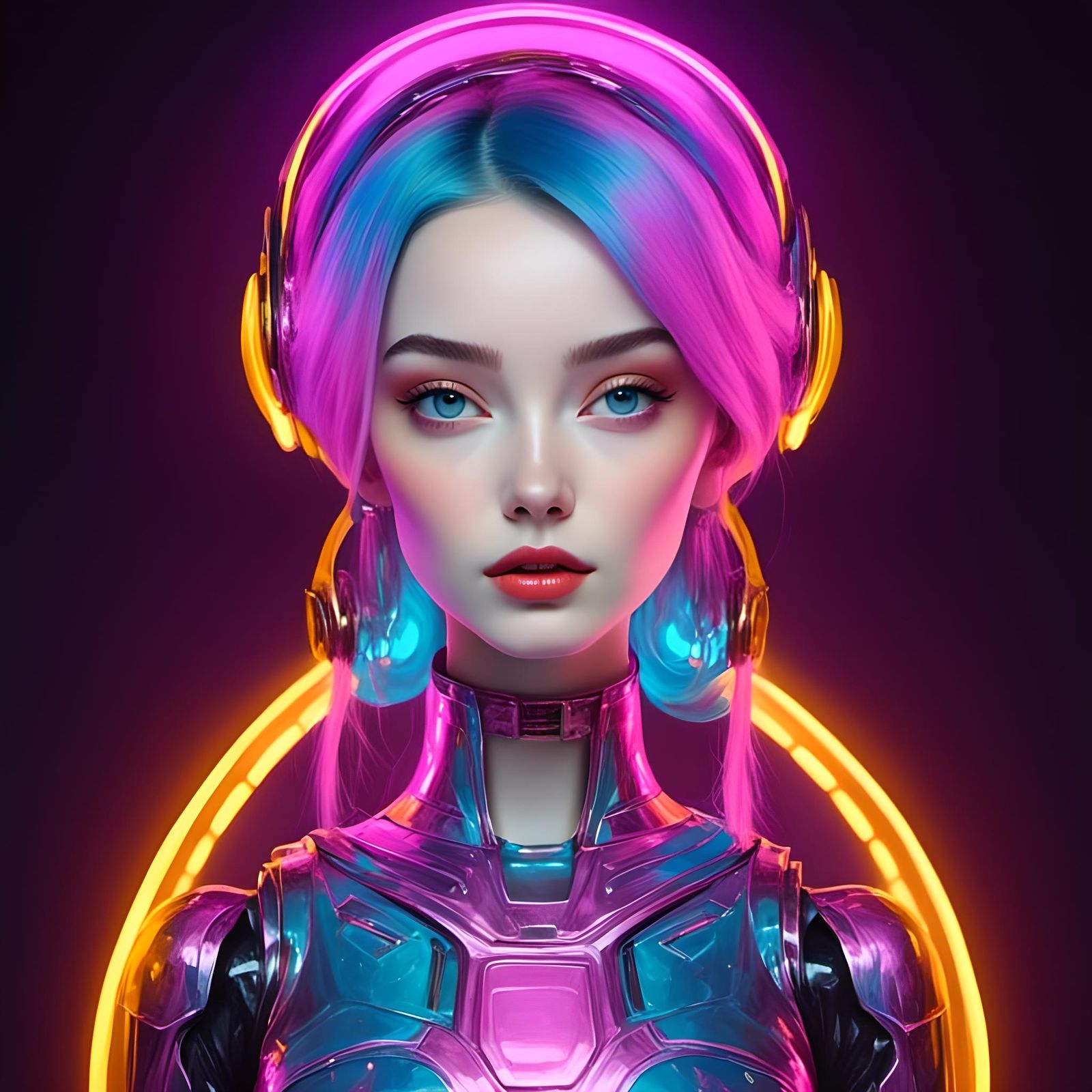 Human-Like Robot in Surreal Pixar Style