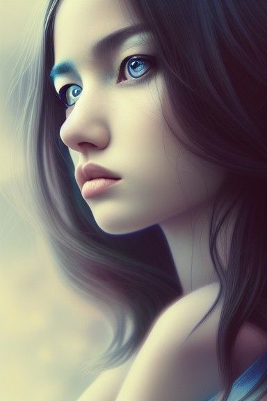 Sadness Girl in Hyperdetailed Cinematic Illustration