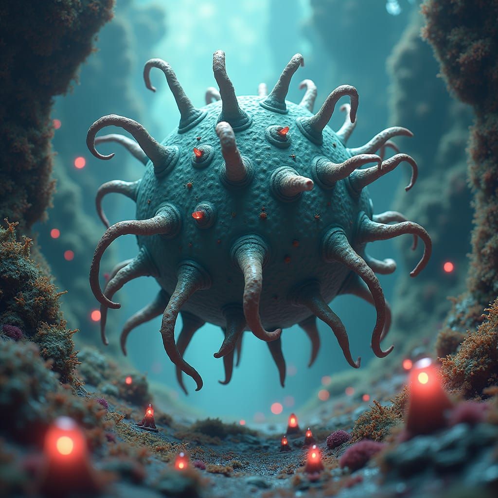 Grotesque Virus Monster Frolicking in Dream Realm