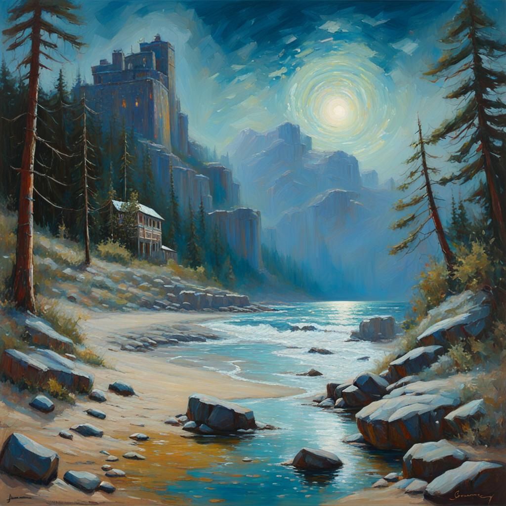 Ethereal Ghost in Oil Painting Style