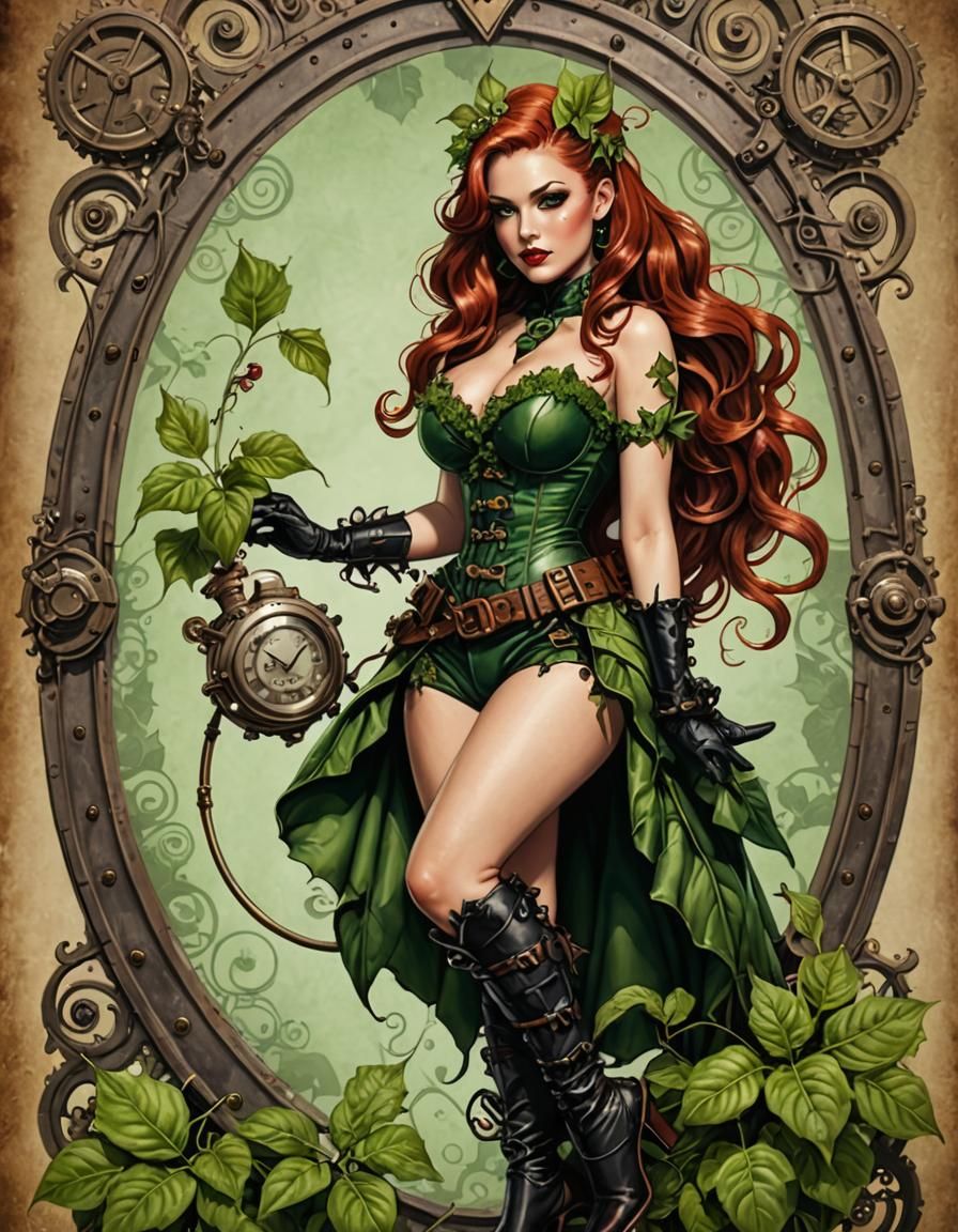 Steampunk Poison Ivy Pin-Up