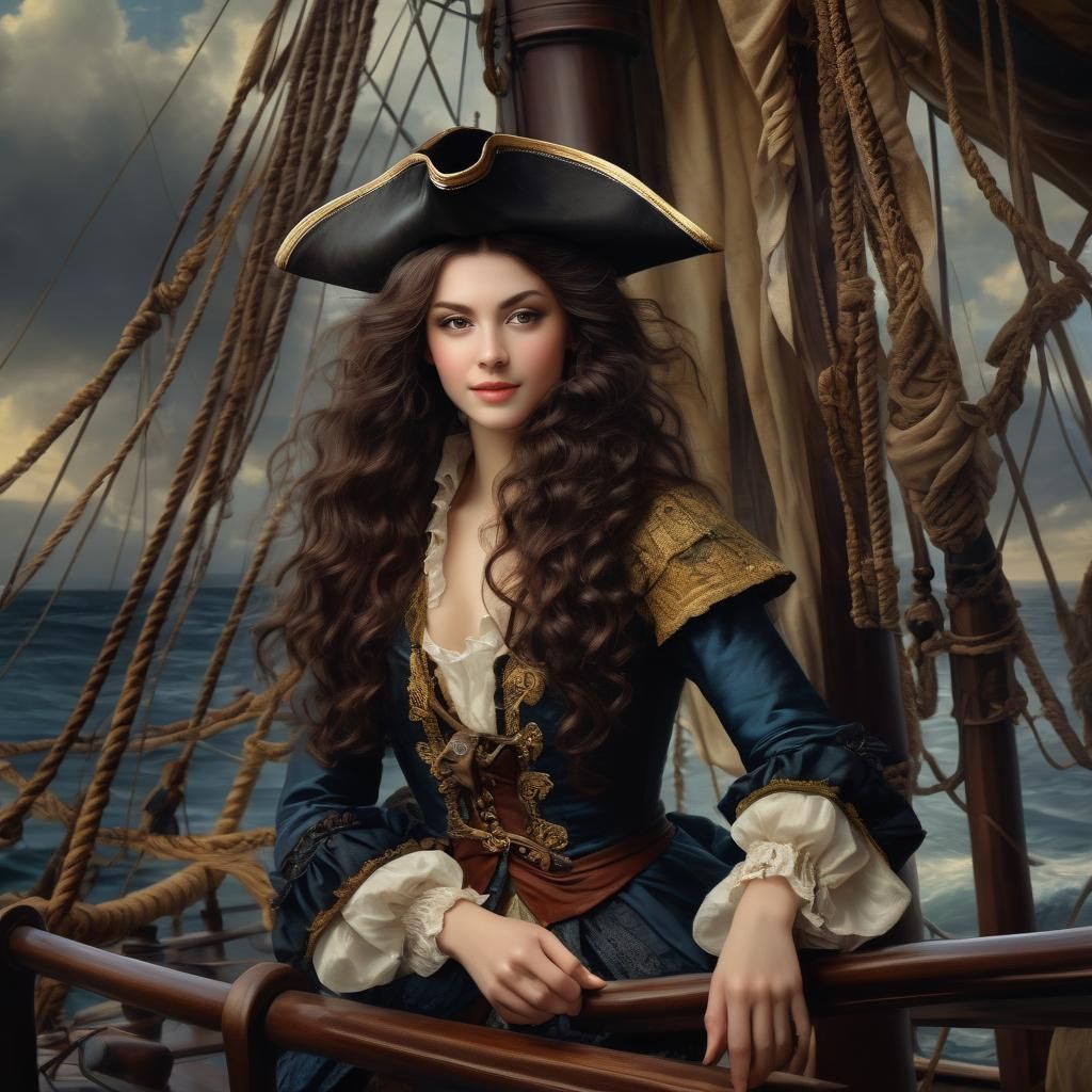 Elven Pirate Portrait in Gainsborough Style