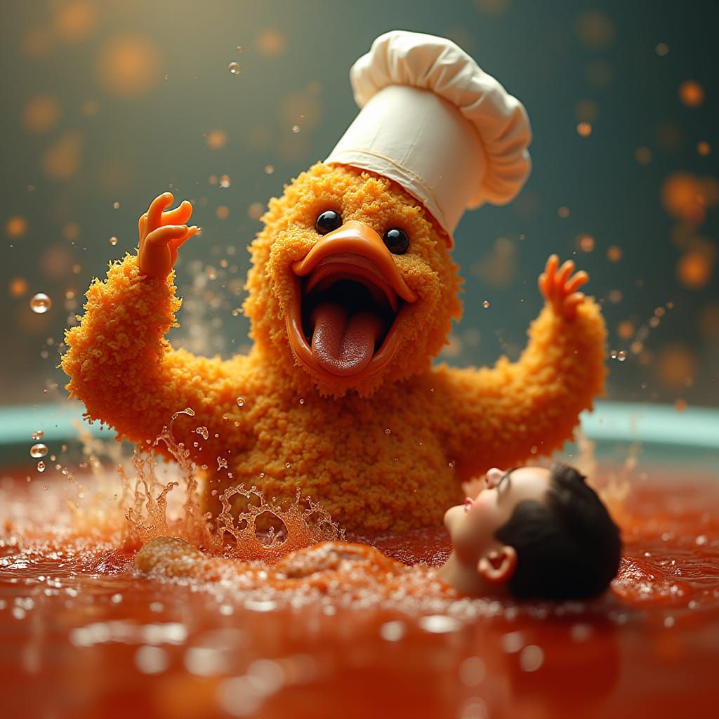 Chicken Nugget Devourer in BBQ Sauce Chaos