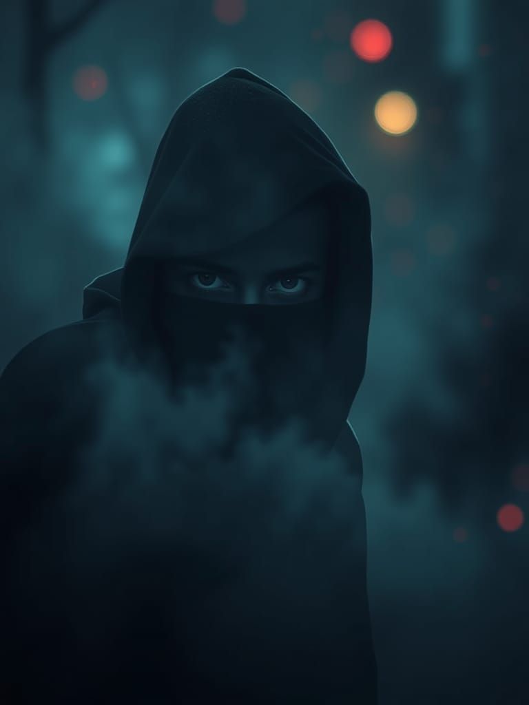 Mysterious Figure in Haunting Atmosphere