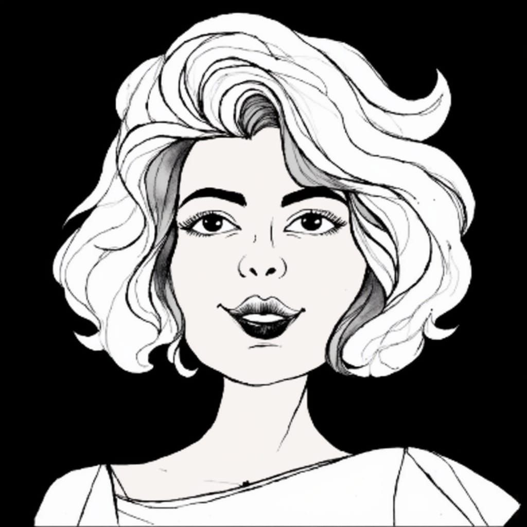 Serene Portrait of a Young Woman with Grey Streaked Hair