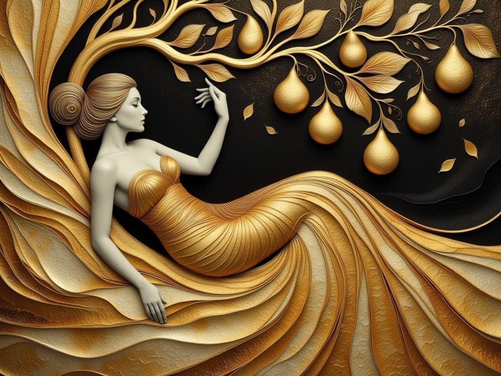 Golden pear tree