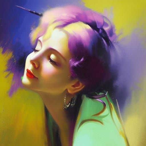 Surreal Spraypaint Art with Fractal Patterns