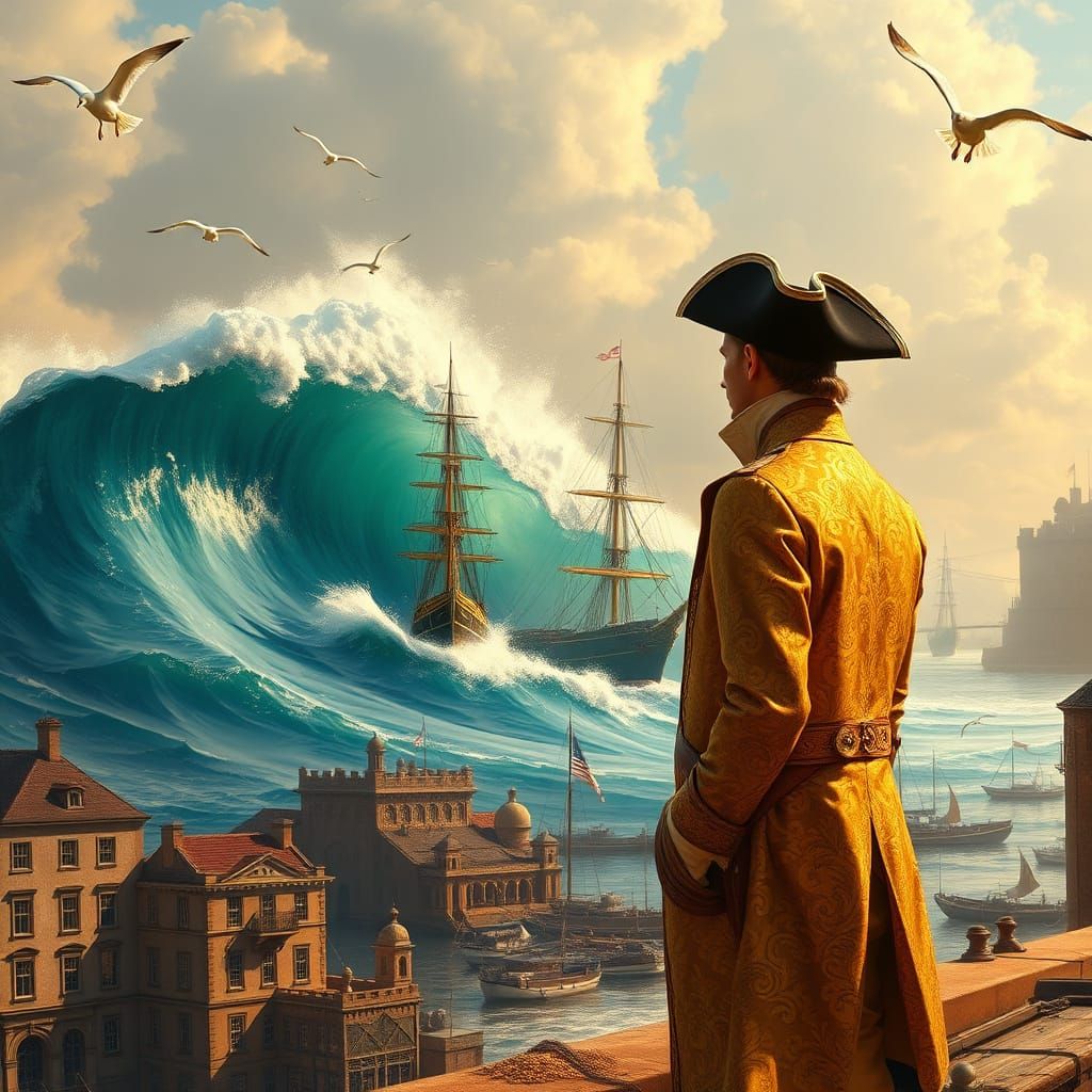 Noble Gentleman Watches Majestic Sailing Ships Return to Har...