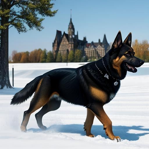 Hyperrealistic German Shepherds: High-Quality Digital Art