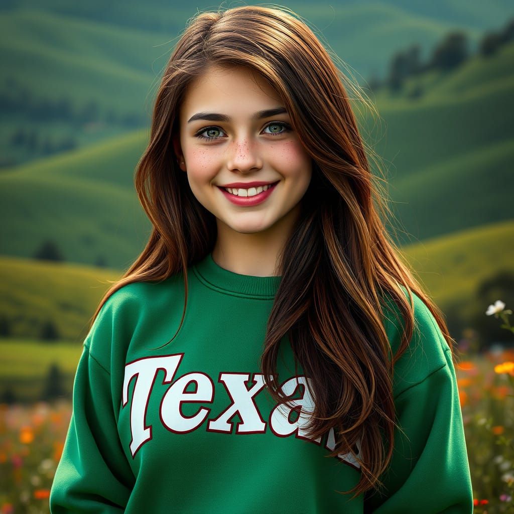 Texas Girl with Warm Smile and Vibrant Style