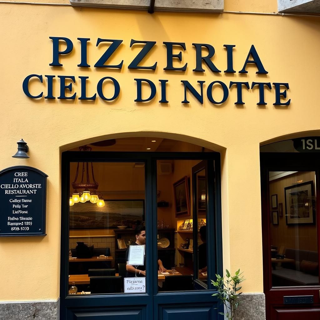 Charming Italian Pizzeria with Friendly Waiter
