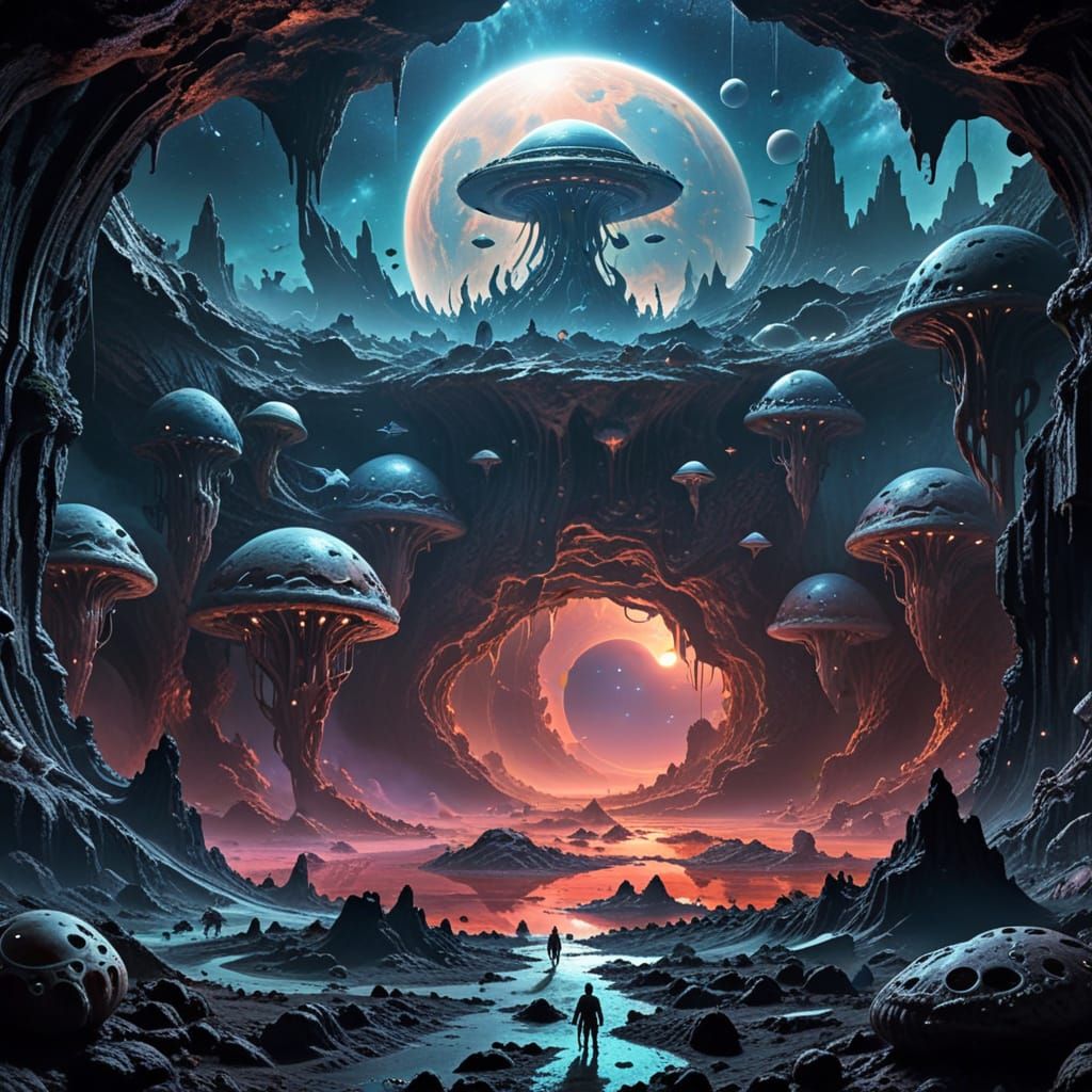 Surreal Underground World on Alien Planet