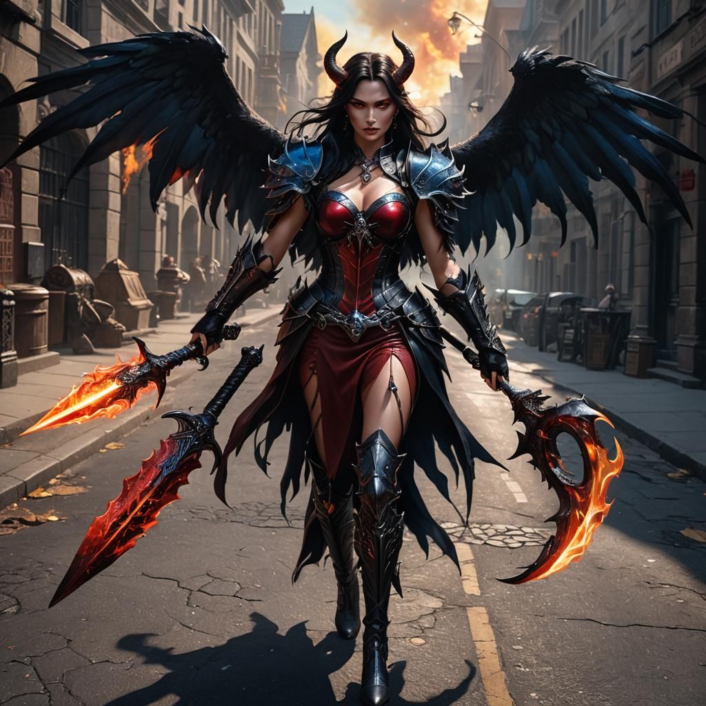 Demoness of the Abyss: Dark Fantasy Concept Art