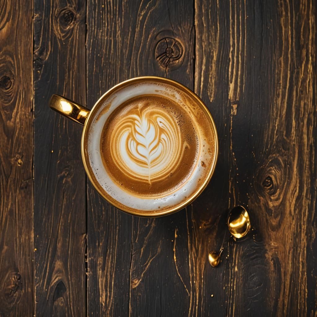 Golden Coffee Cup Still Life, Dutch Master Style