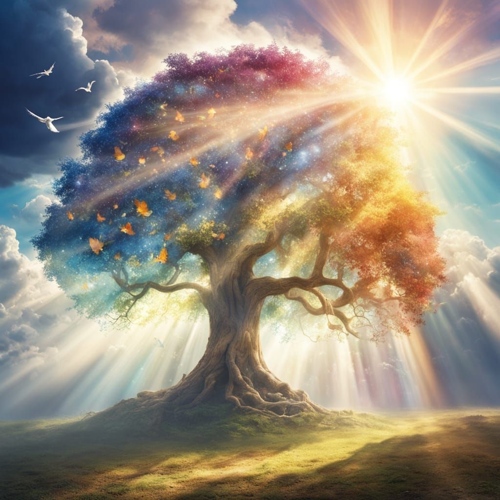 Blessed Tree of Paradise in Resplendent Beauty